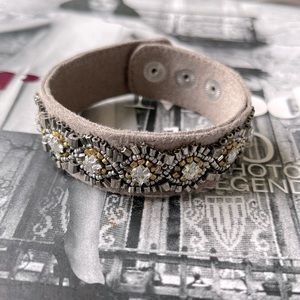 Chiara hand-beaded Leather bracelet